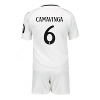 Real Madrid Eduardo Camavinga #6 Hemmatröja Barn 2024-25 Kortärmad (+ Korta byxor)